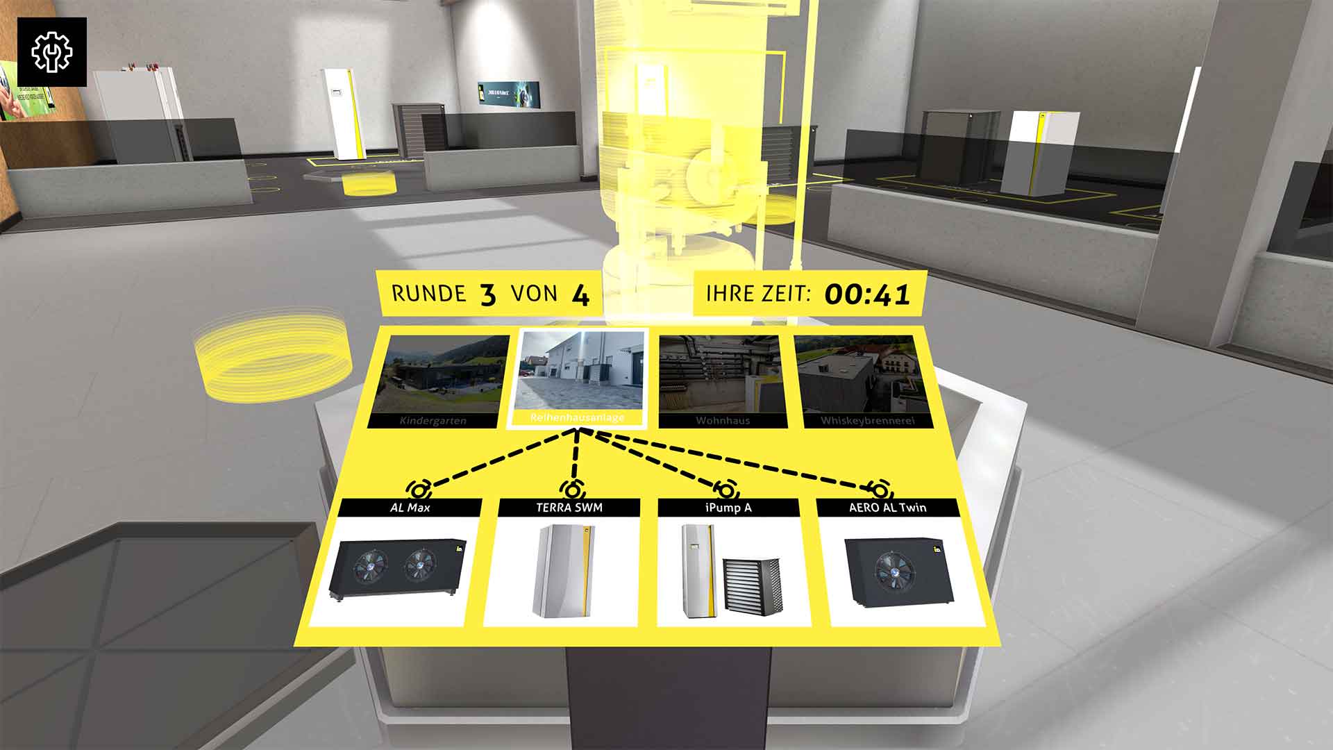 Im virtuellen Schauraum von iDM können Besucher sich frei im 3D Raum bewegen und mit den Produkten interagieren oder Zusatzinformationen einblenden.